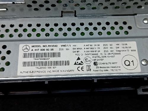 MERCEDES VITO MK3 W447 STEREO RADIO HEAD UNIT DISPLAY SCREEN
